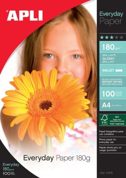 Papier FOTO A4 180g(100AP11475)100ark. do d.atram.EVERYDAY błysk APLI