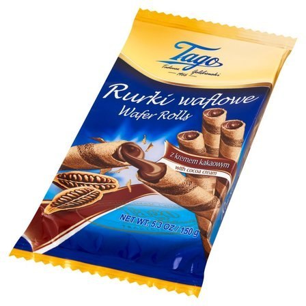 Rolki waflowe z kremem kakaowym 150g TAGO