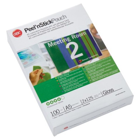 Samoprzylepna folia do laminacji Peel_n_Stick, A5, 125 mic, 3747244, GBC