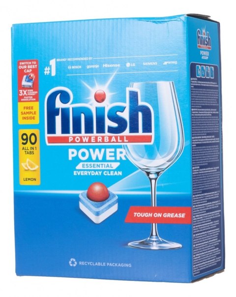 FINISH Tabletki do zmywarki Power Essential 90szt+2gratis lemon 16358
