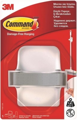 Uchwyt na szczotki COMMAND_ (17007), 1 uchwyt, 2 duże paski, biały