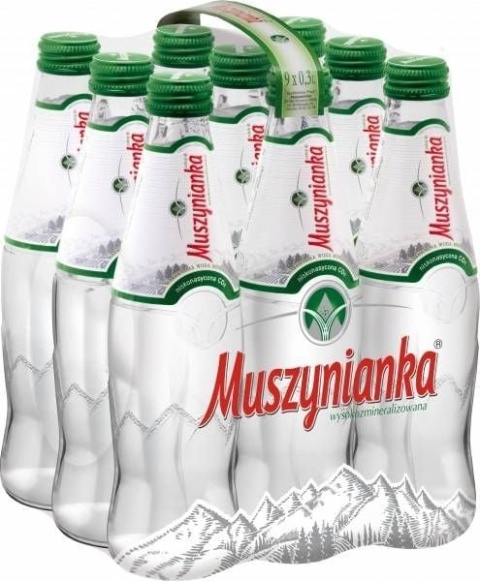Woda Muszynianka 300ml 9 szt. szkło zielona