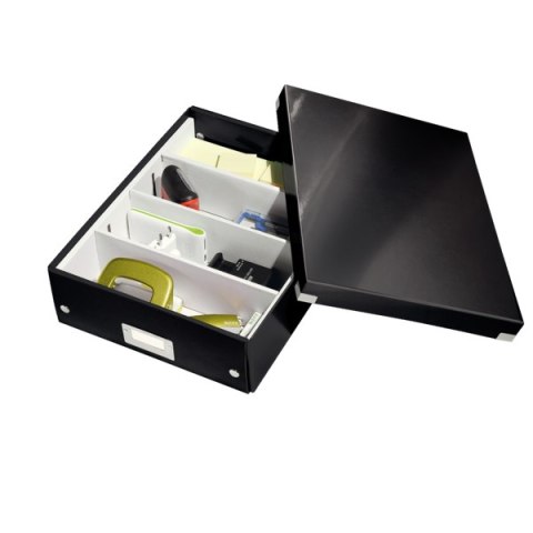 Pudełko z przegródkami LEITZ C&S duże Czarne 60580095 Pudełko z przegródkami LEITZ C&S duże Czarne 60580095