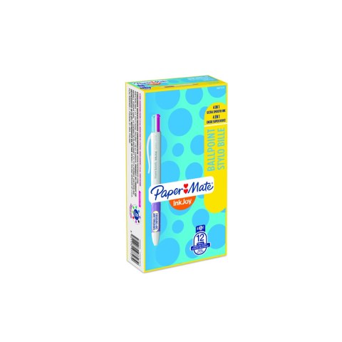 Długopis ze skuwką InkJoy Quatro Fun, 4_kolorowy, S0977270, Paper Mate