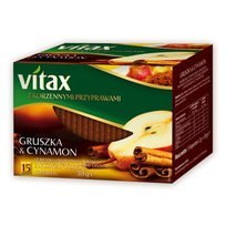 Herbata VITAX owocowo-ziołowa, gruszka i cynamon, 15 kopert, 419766