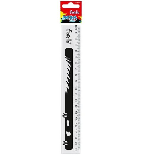 Linijka plastikowa 20cm GR-896E przezroczysta FIORELLO 130-1913