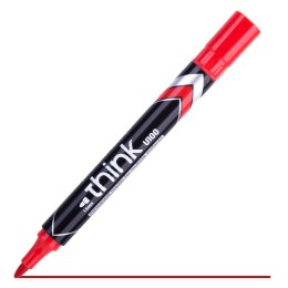 Marker permanentny okrągły 1,5 mm, czerwony, EU10040, Deli.