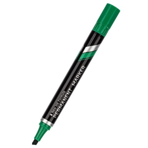 Marker permanentny ścięty 1,5_5 mm, zielony, EU10150, Deli.