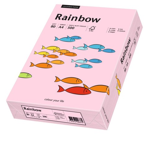 Papier xero kolorowy A3 80g 500 ark. RAINBOW R54R jasnoróżowy 88042522 SALE