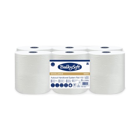 Ręcznik w roli autocut PRO (6rolek) biały, celuloza, 3w, 150m, 98925 BULKYSOFT