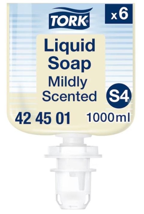 TORK Mydło w płynie delikatnie perfumowane, system S4 Premium kremowe, mydła 1l, 424501