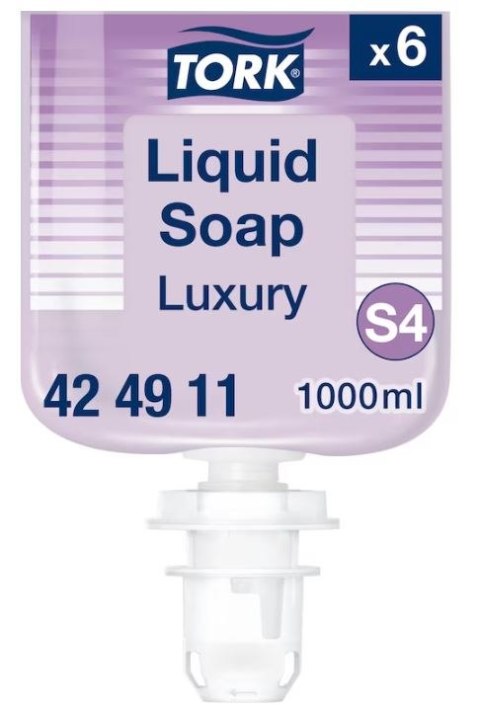 TORK Mydło w płynie luksusowe, system S4 Premium liliowe, zapach - mieszanka magnolii, orchidei i frezji. mydła 1l, 424911