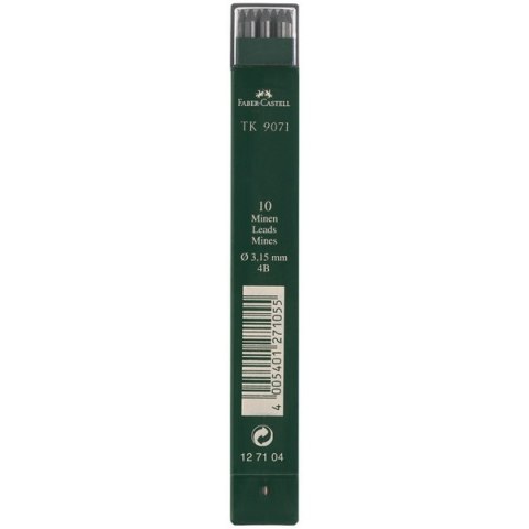 Wkład grafitowy 9071 4B 3,15MM T/10 Faber-Castell 127104 FC
