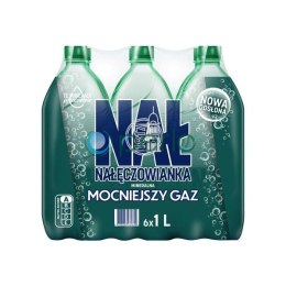 Woda NAŁĘCZOWIANKA mocniejszy gaz 1.0L butelka PET zgrzewka 6 szt. KAUCJA