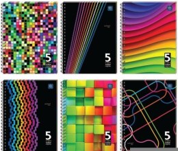 Kołozeszyt B5 100k 5 kolorów registrów miękka oprawa INTERDRUK