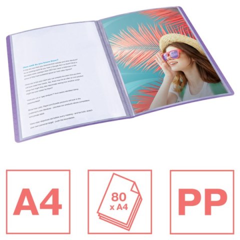 Album ofertowy Esselte ColourBreeze, z 40 koszulkami, lawendowy 628442 Esselte Album ofertowy Esselte ColourBreeze, z 40 koszulkami, lawendowy 628442 Esselte