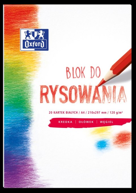 Blok rysowania OXFORD A4 20k 120G biały 400093195 Blok rysowania OXFORD A4 20k 120G biały 400093195