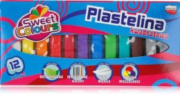 Plastelina 12 kolorów kwadratowa Sweet Colours 91635 KOMA-PLAST